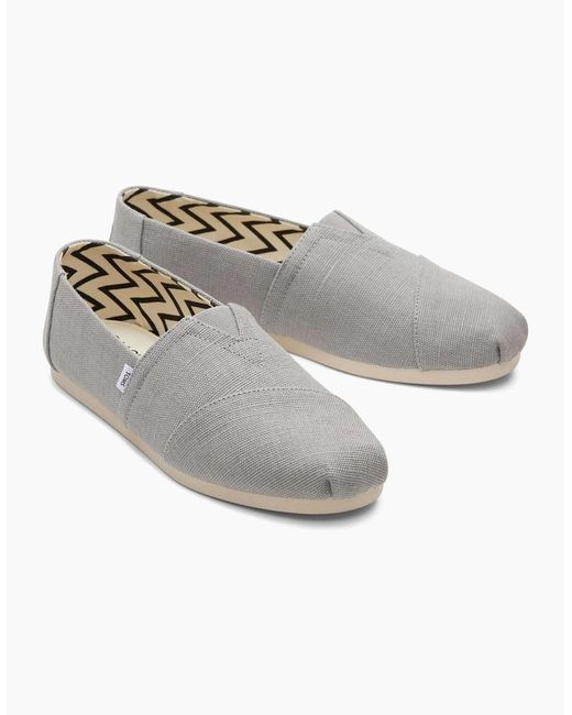 TOMS Gray Alpargata Classic Canvas Shoes for men