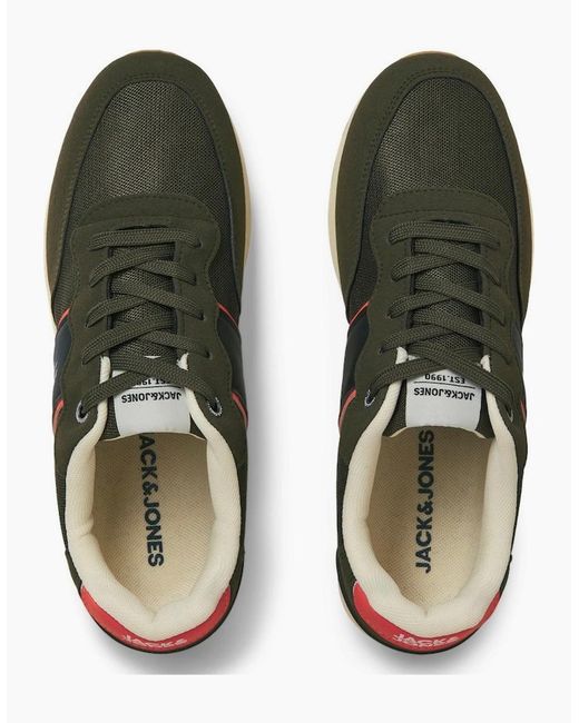 Jack & Jones Green Spirit Runner Trainers for men