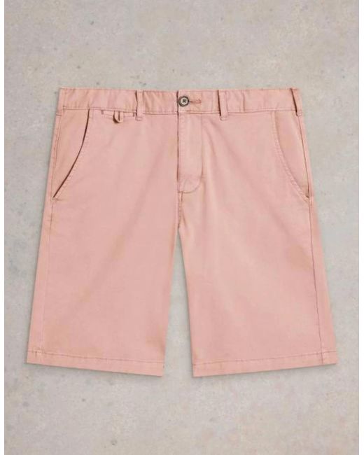 White Stuff Pink Sutton Organic Chino Short Light for men