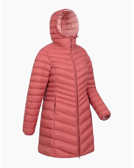Mountain Warehouse Red Ladies Florence Long Padded Jacket