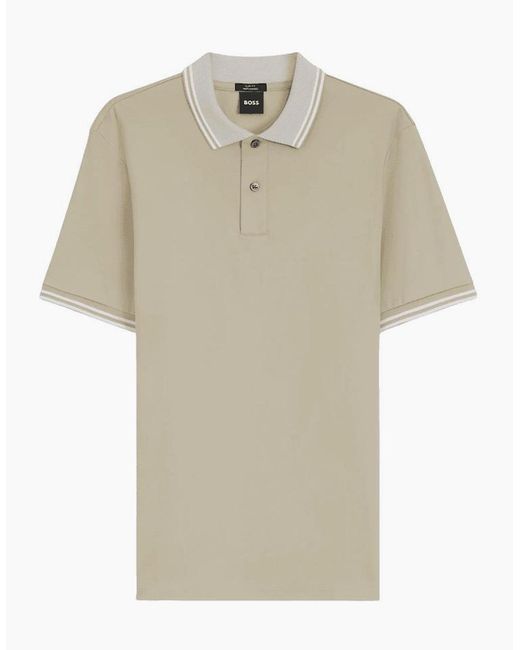Boss White H-Phillipson Slim Fit Mercerized Polo Shirt for men