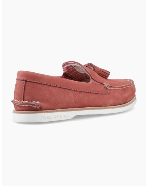 Sperry Top-Sider Pink Sperry Authentic Original Leather Loafers for men