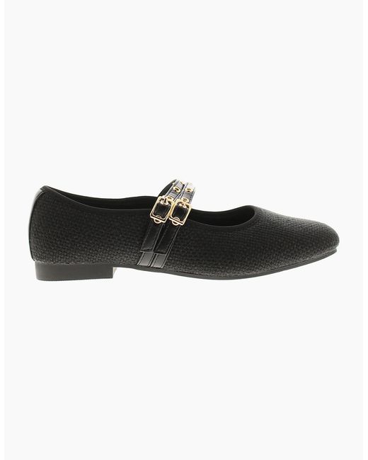 Apache Black Flat Shoes Halima Buckle Uk Size