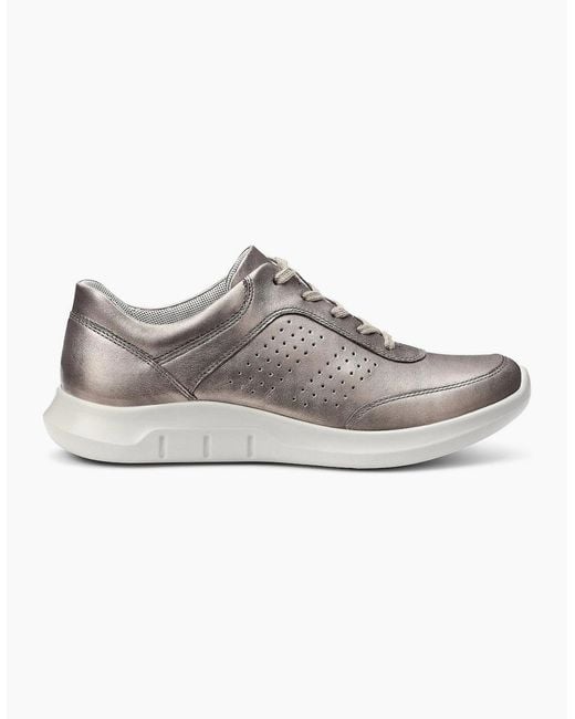 Hotter Gray Orion Wide Fit Trainers