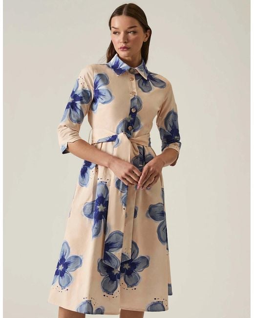 James Lakeland Natural Flower Cotton Dress