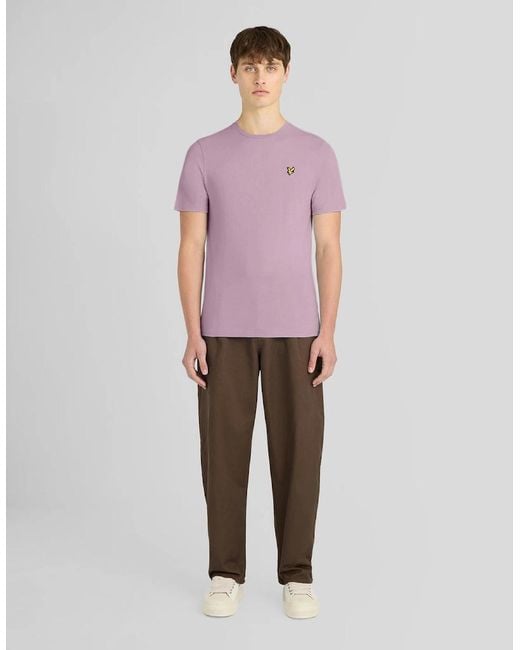Lyle & Scott Purple Everyday Cotton Crew Neck T-Shirt for men