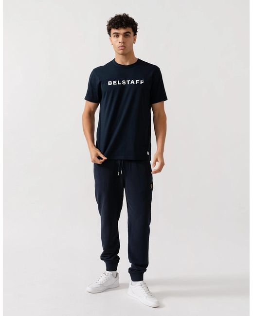 Belstaff Blue Patch Logo Sweatpants for men