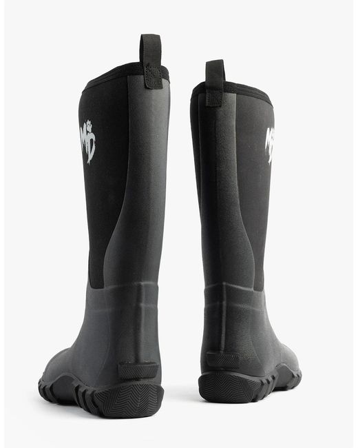 Mud Dogs Black Rutland Tall Neoprene Wellies