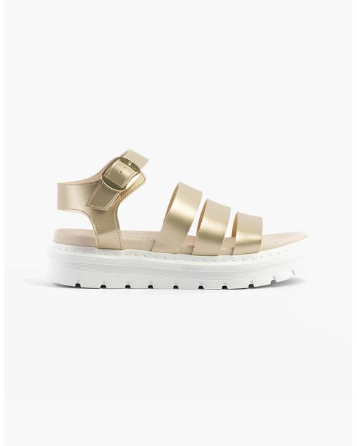 Heavenly Feet Metallic Saffron Sandals