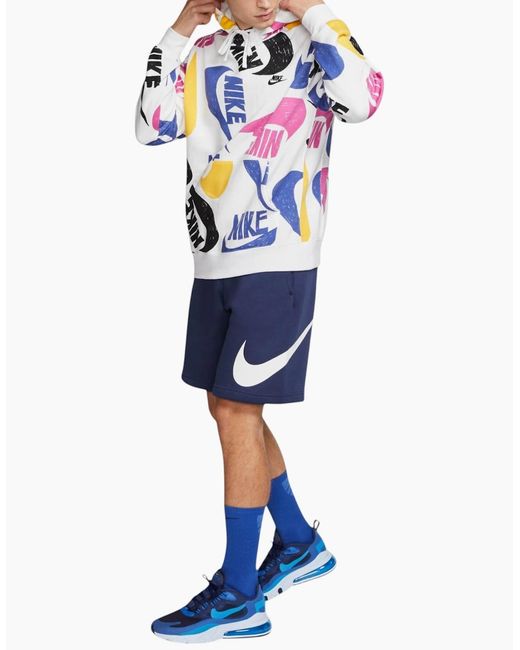 Nike Blue Shorts Terry Summer Comfort Half Pants for men