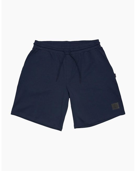 Aquascutum Blue Fleece Jogger Shorts for men