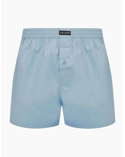 Lyle & Scott Blue Woven Boxer Trunk Underwear for men