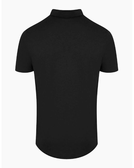 Aquascutum Black Active Beach Basic Sailor Polo Polo Shirt for men