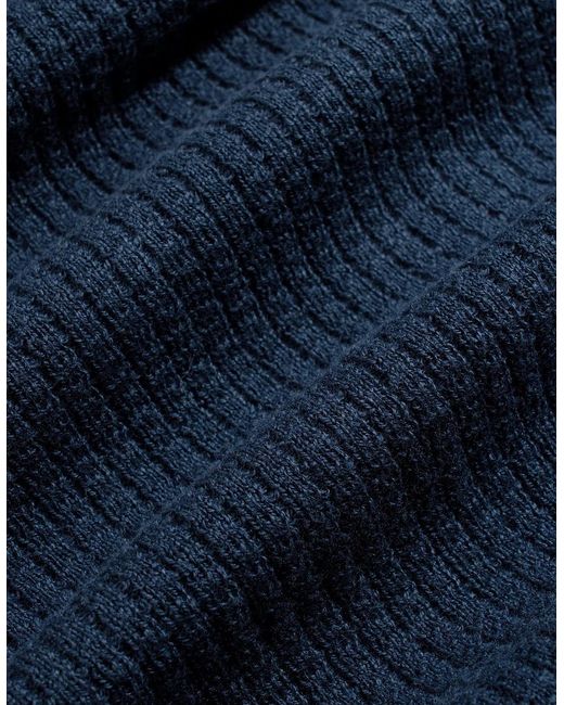 Far Afield Blue Heitor Knitted Short Sleeve Shirt for men