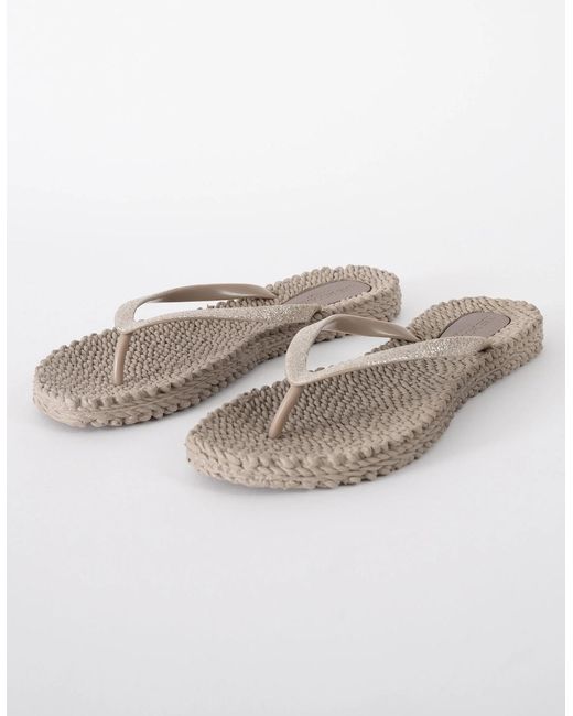 Ilse Jacobsen Gray Cheerful Glitter Flip Flops