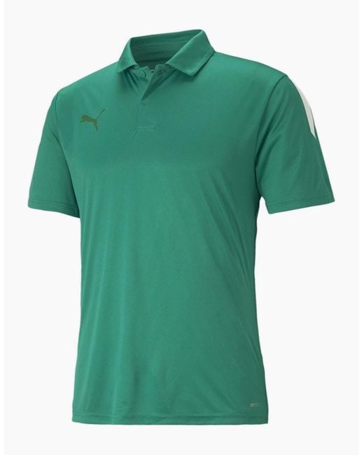 PUMA Green Teamliga Sideline Polo Shirt for men