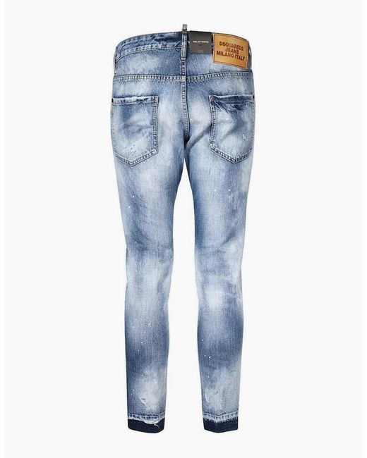 DSquared² Blue Cool Guy Cropped Denim Pants for men