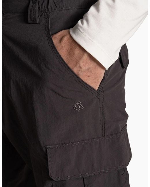 Craghoppers Black Iii Nosilife Cargo Trousers for men