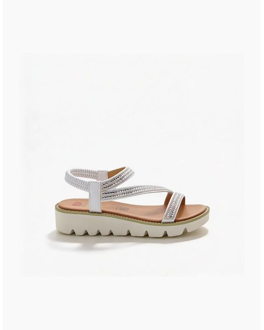 Heavenly Feet White Fresco Slingback Sandals
