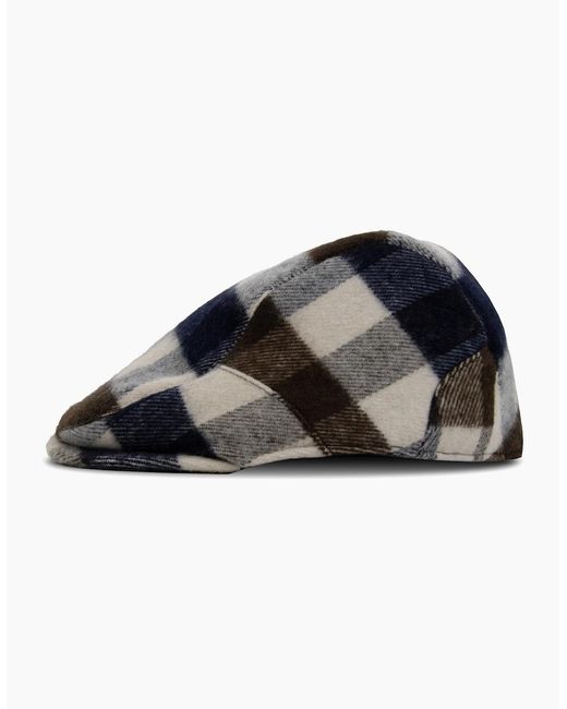 Aquascutum Blue Water Repellent Flat Cap 30 for men