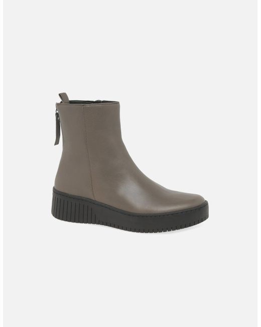 Gabor Brown Tower Ankle Boots