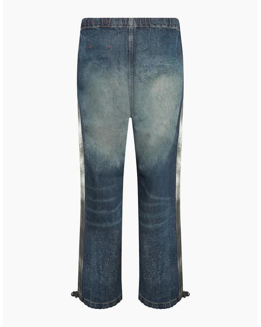 DIESEL Blue D Martial S3 Wide Leg Jeans for men