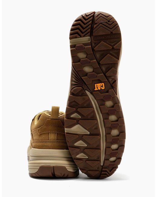 Caterpillar Brown Grapple Suede Butternut Trainers for men