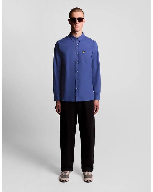 Lyle & Scott Blue Flannel Shirt for men
