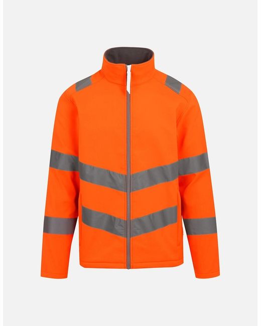 Regatta Orange Professional 2 Layer Hi-Vis Soft Shell Jacket for men