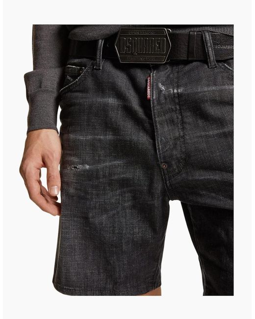 DSquared² Gray Marine Bermuda Denim Shorts for men