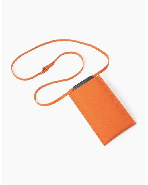 Elie Beaumont Orange Phone Pouch