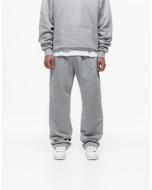 Magrit Gray Core Puff Printed Joggers for men