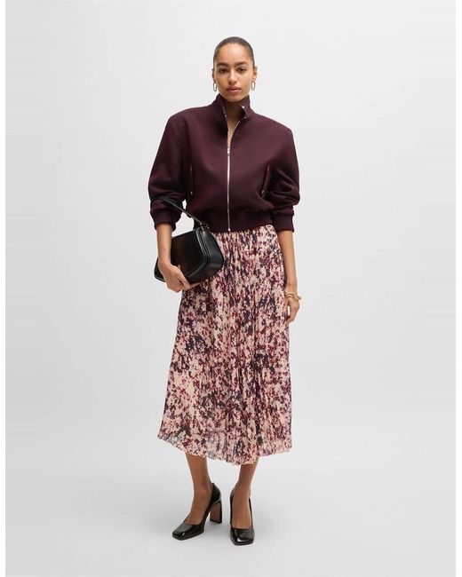 Boss Red Vapliso2 Midi Abstract Patterned Full Skirt