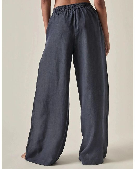 James Lakeland Blue Pure Linen Trousers