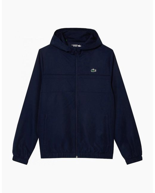 Lacoste Blue Zipped Hooded Tracksuit Jacket for men