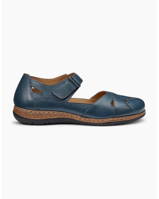 Hotter Blue Devi Mary Jane Shoes