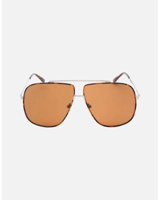 Guess Multicolor Lens Shiny Light Ruthenium Sunglasses for men