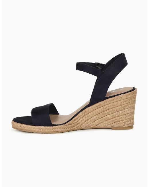Tamaris Black Sweet Pea Wedge Heel Sandals
