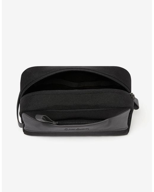 Oliver Sweeney Black Calf Leather/Nylon Washbag for men