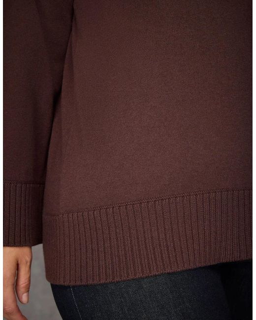 Live Unlimited London Brown Chocolate Polo Knit Jumper