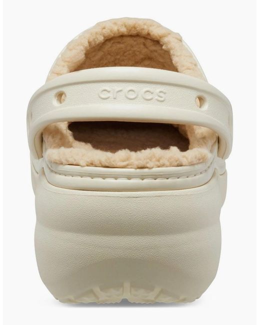 CROCSTM White Classic Platform Lined Clogs