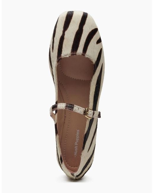 Hush Puppies Brown Pasha Leather Zebra Shoes