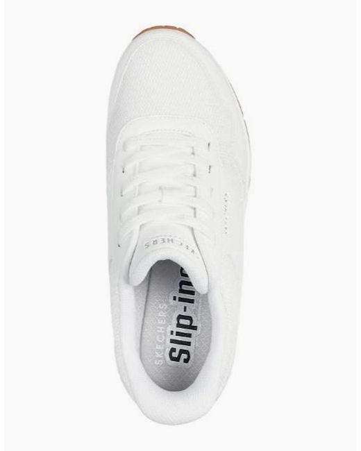 Skechers White Slip-Ins: Uno