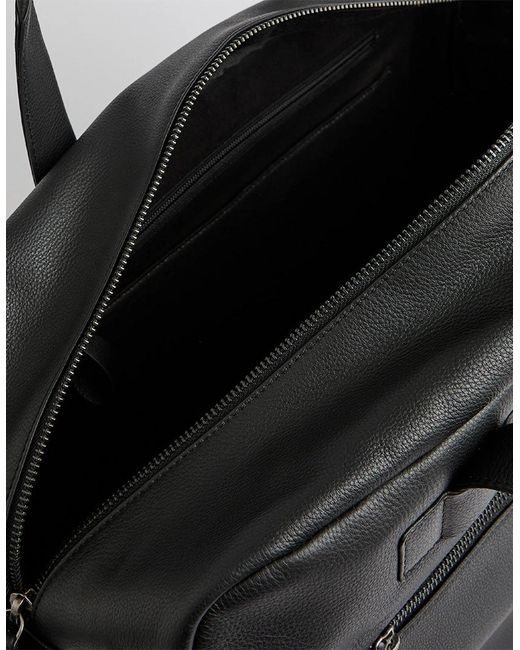Oliver Sweeney Black Milled Leather Holdall for men