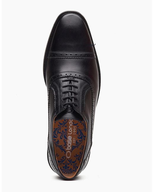 Base London Black London Ascot Oxford Shoes for men