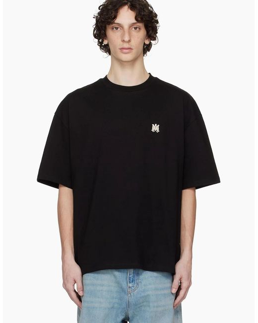 Amiri Black Ma Logo Skater T-Shirt for men
