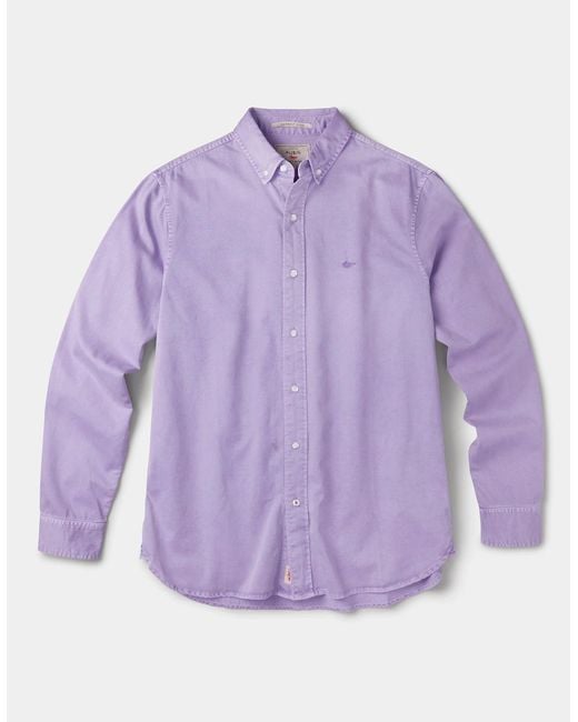 aubi Purple Hessle Button Down Shirt for men