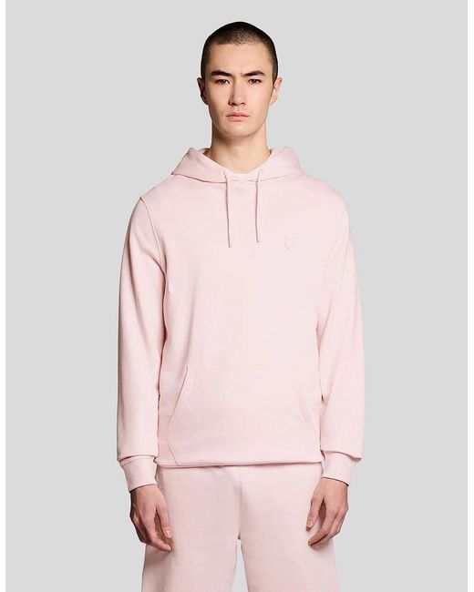 Lyle & Scott Pink Superfine Cotton Loopback Hoodie for men