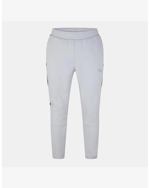 PUMA Gray Solid Patterned Straight Joggers for men