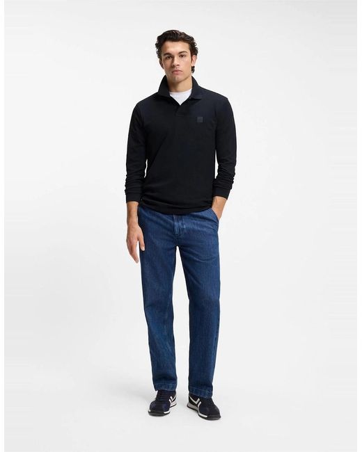 Boss Blue Sleeve Polo Shirt for men